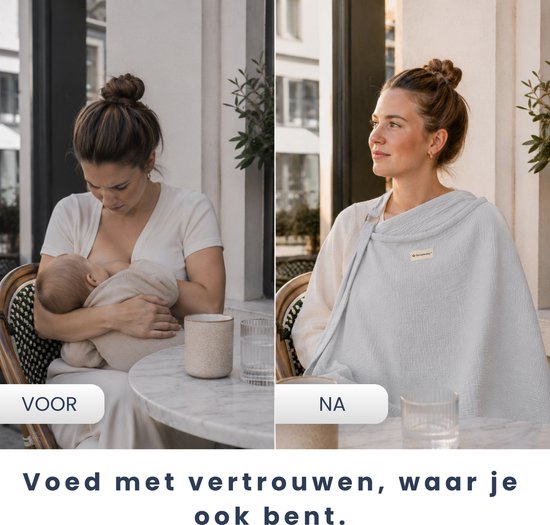 Sensibaby Borstvoedingsdoek - 100% Dubbellaags Katoen - Ademend en Verstelbaar - Beige — afbeelding 3