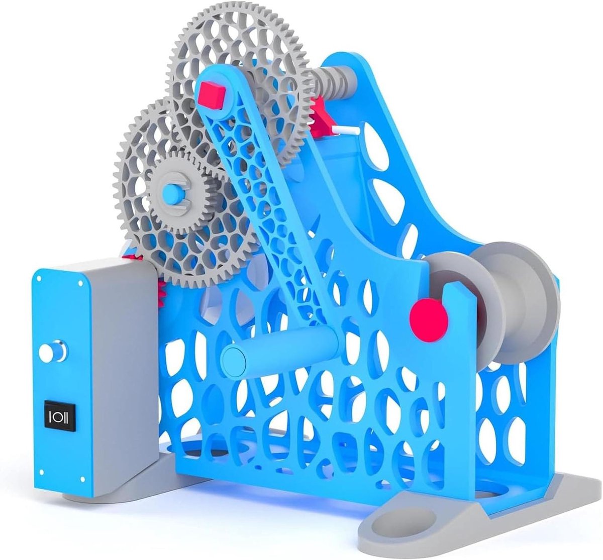 Filament Winder - Spoel Mechanisme - 3D Printen - Modulair Ontwerp - 1 kg Spoelen - Grijs