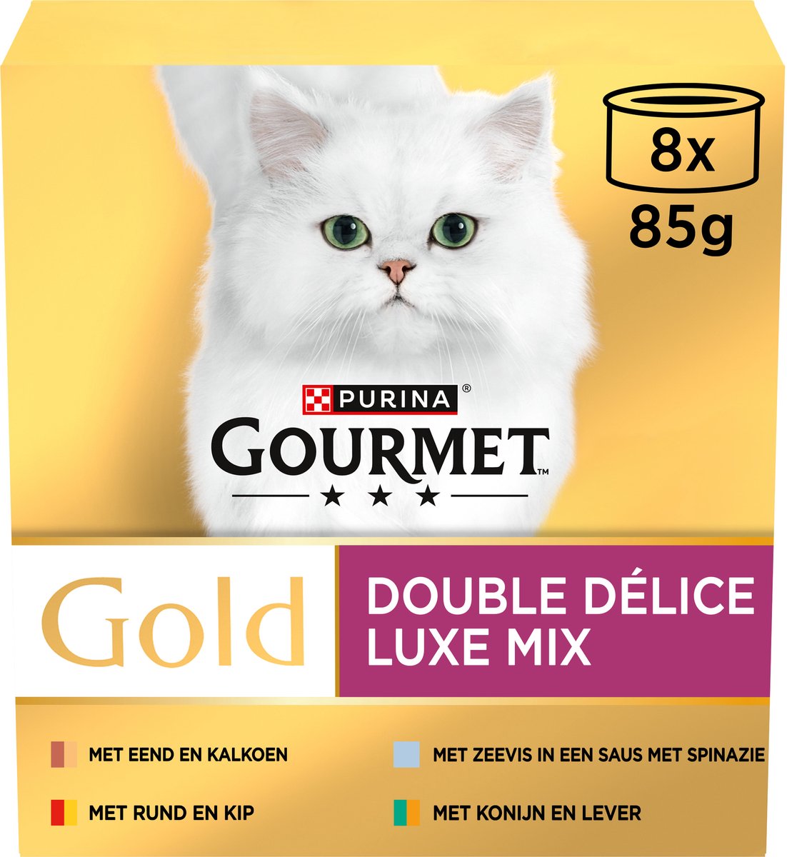 Bol.com Gourmet Gold Luxe Mix - Kattenvoer Natvoer - Vis/Vlees - 48 x 85 g aanbieding