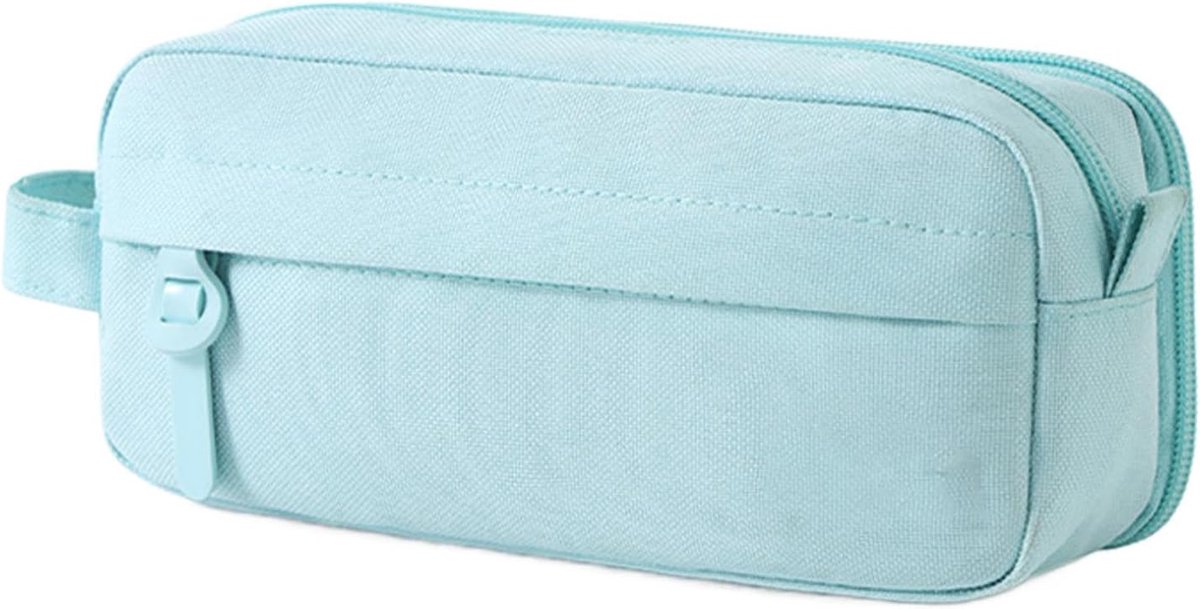 VHV - Pennenetui - Etui school - Pennenzak groot - Dubbel etui - Etui met compartimenten - Grote pennenzak - Pennenmap met rits - Schrijfwaren organizer - Voor school - Voor kantoor - Voor studenten