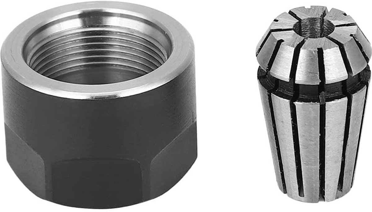 Dailygoods- Spantangen ER11 - Spindel + Moer - Verenstaal - Hoge Precisie - Klemkracht - Geschikt voor CNC Bewerking