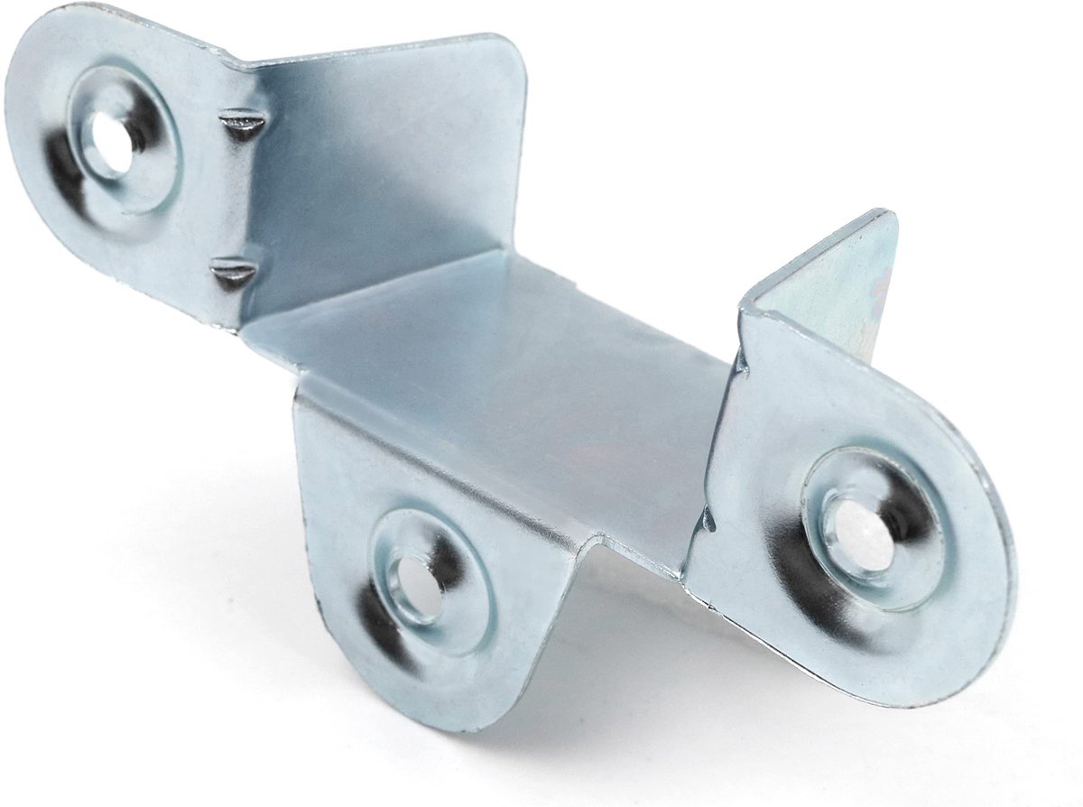 Dailygoods - Bedsokkels - Meubelverbinder - Verwerkt voor eenpersoonsbedden en tweepersoonsbedden - Verzinkt staal - Geschikt voor sokkeldikte 35 mm -...