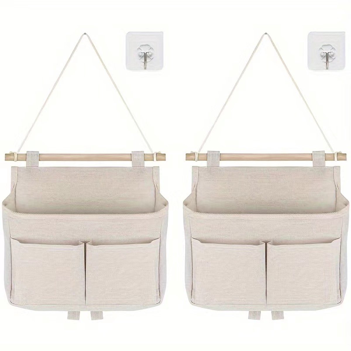 2-pack Hangende opbergzak - Opbergtas - Hangende Opberger - Hangende organizer voor badkamerdeuren - voor thuis, school, kantoor, winkel, camper, tent