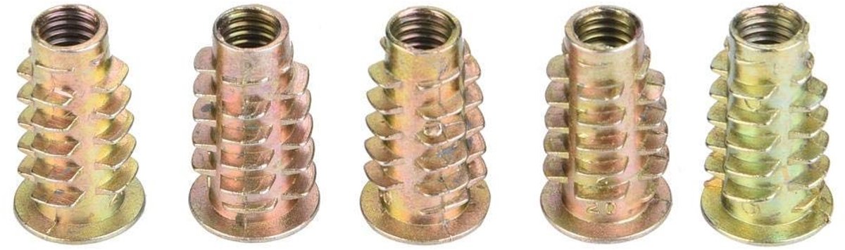 Dailygoods- Zeskantmoer M6 - 50 Stuks - Zinklegering - Hoge Hardheid - Zeshoekige Moeren - Voor Houten Meubels - Lange Levensduur