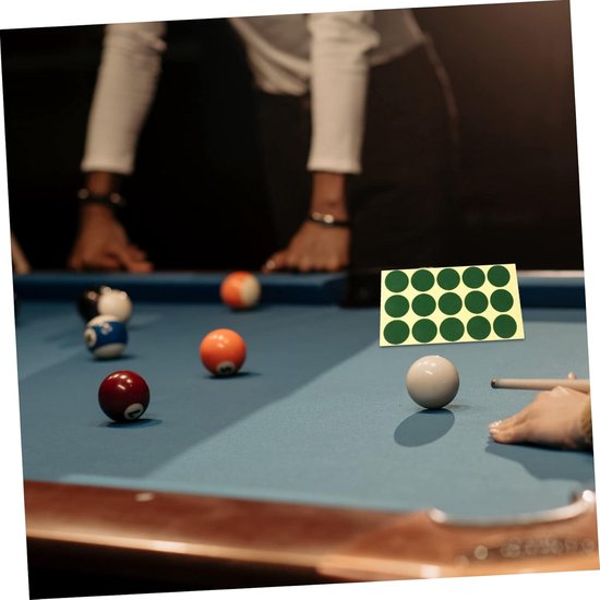 Tafel Markers - Groene Stickers - Biljart Spellen - Zelfklevend Papier - 2 Vel - Groen — afbeelding 2