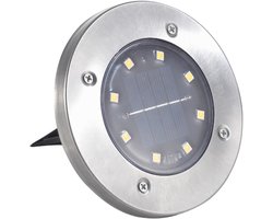 Mannsberger Led-grondspot - tuinverlichting zilver - energiezuinige solar lamp