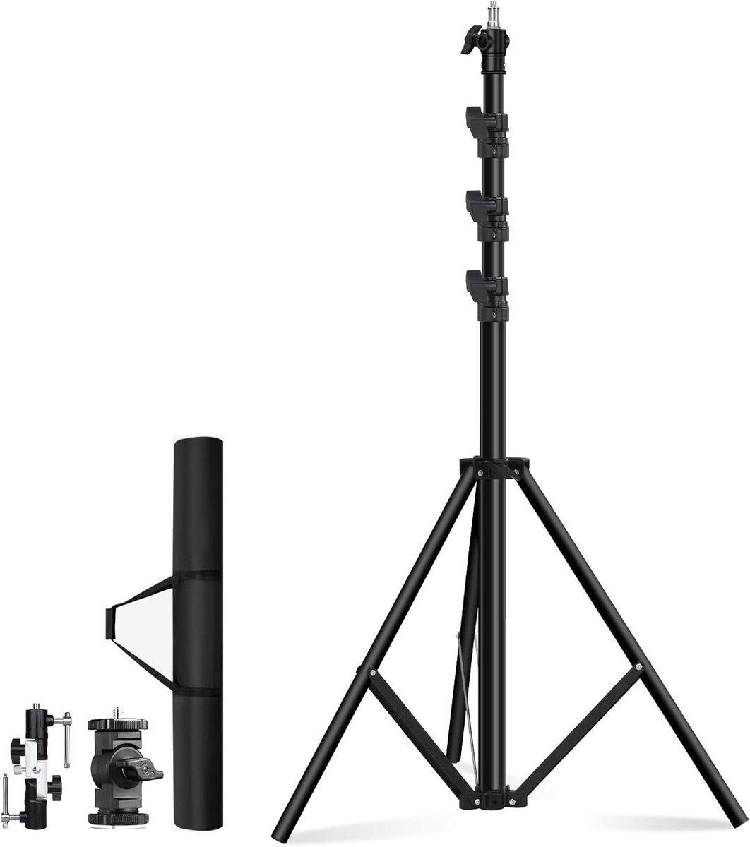 3m Spring Buffer Flash Tripod - Roestvrijstalen Lichtstatief voor Fotografie en Videoproductie