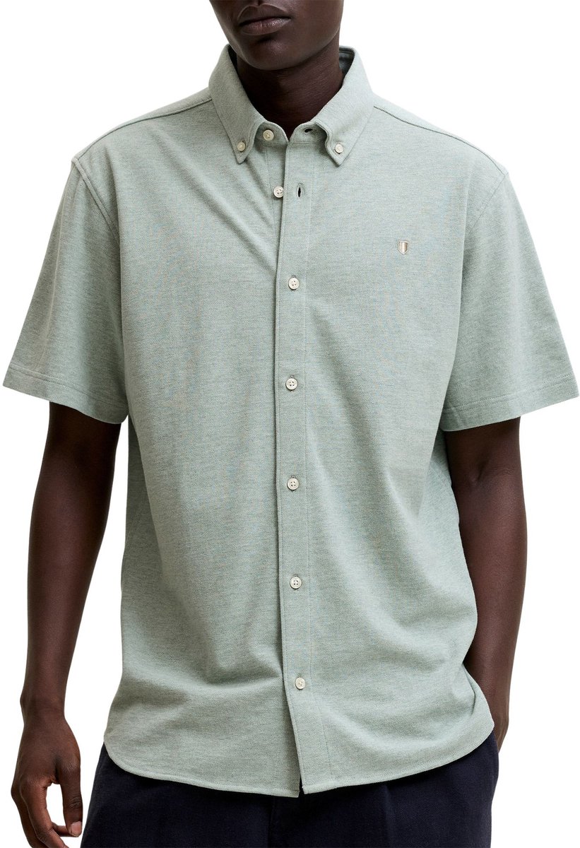 JACK&JONES PREMIUM - JPRBLUBLAKE PIQUE DETAIL S/S SHIRT Heren Overhemd