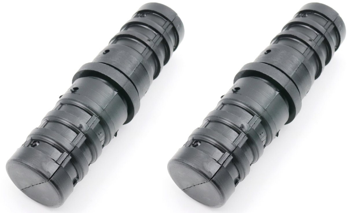 ONF3 - 2-weg connector - buisverbinder - eenvoudig te monteren - zwart - geschikt voor ronde buizen - duurzame kwaliteit - perfect voor jouw pro...