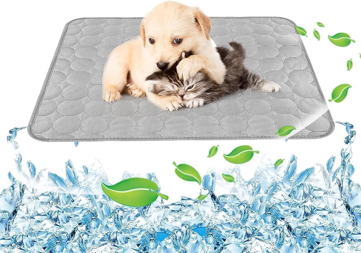 Koelmat voor Honden en Katten, 100 x 70 cm, Ademend en Duurzaam, Ideaal voor Zomergebruik, Verkoeling voor Huisdieren