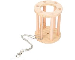 Allecto - Houten Hooi Feeder voor Konijnen - Speelgoed en Voederbak - Natuurlijk Voer - Speelgelegenheid voor Dieren - Geschikt voor Kleine Dieren ...