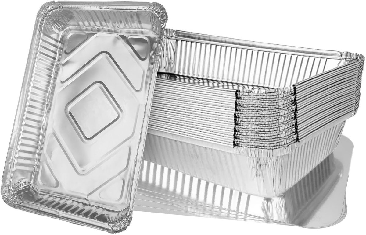 30x Wegwerp Ovenschalen met Deksel - 2200ml Aluminium Schalen voor Oven, Vriezer en BBQ
