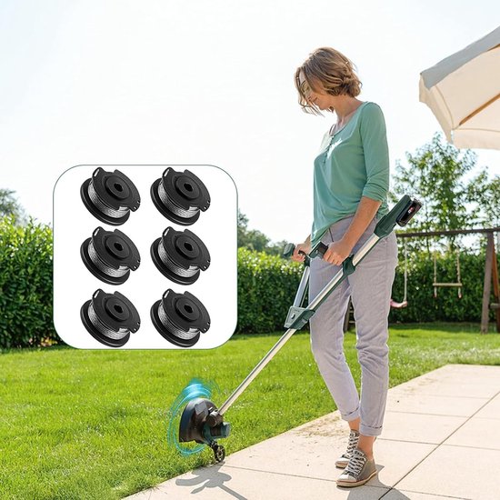 Set van 6 Nylon Vervangingsspoelen voor Grastrimmer - Geschikt voor Bosch Art 23 SL en EasyGrassCut 18 23 26 - Grasmaaien Accessoires — afbeelding 4