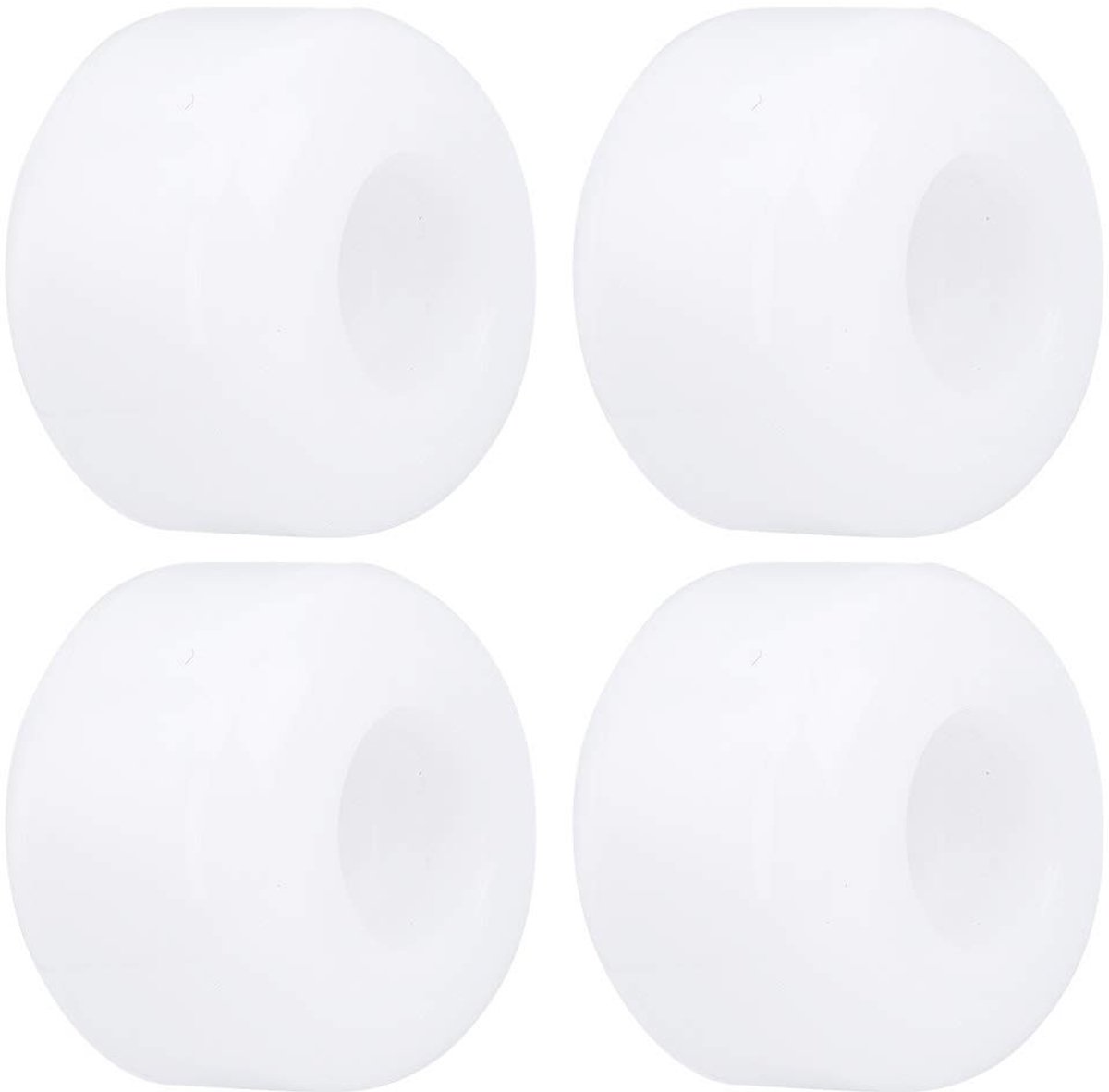 Allecto Skateboard Wielen 50mm 4 Stuks Hoog Elastisch PU – Vervangingsaccessoires Geschikt voor skateboards Skate gear Wit
