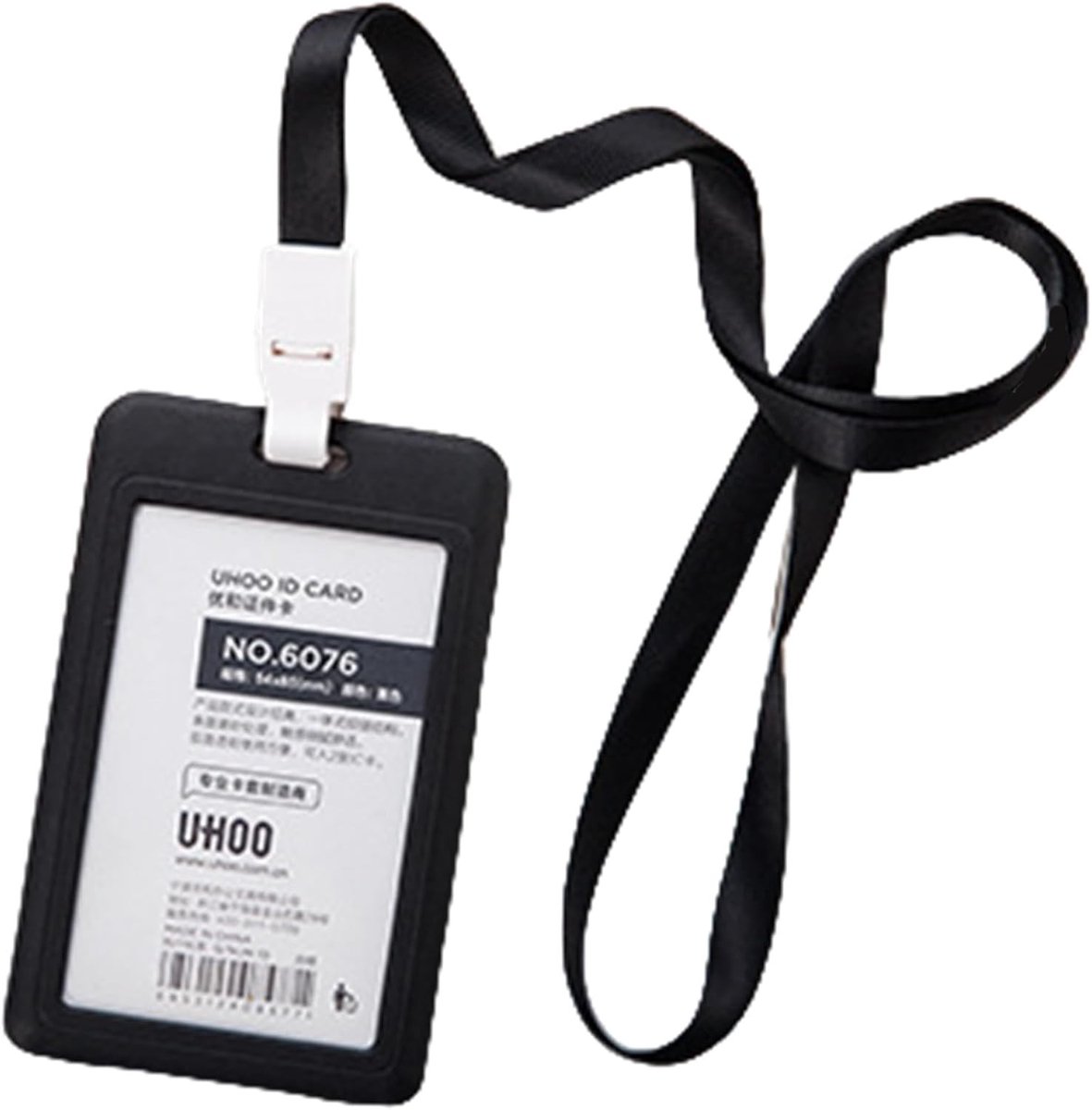 Allecto - ID Kaarthouders - Pasjeshouder - Met Lanyard - Set van 3 - Zwart - Beveiligingspas - ID Kaart - Geschikt voor Pasjes - Zwart Model