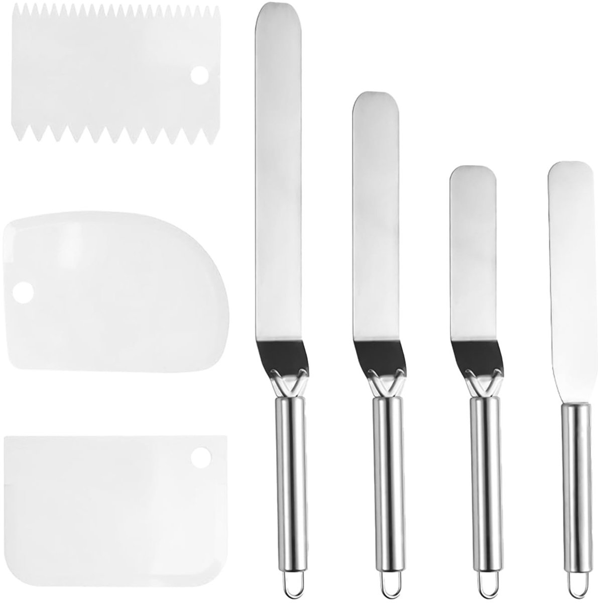 Allecto - Gebakspatels - Taartspatel Set - Roestvrij staal - Keukenbakgerei - Keukengerei - Perfect voor Taarten en Gebak - 4 Stuks