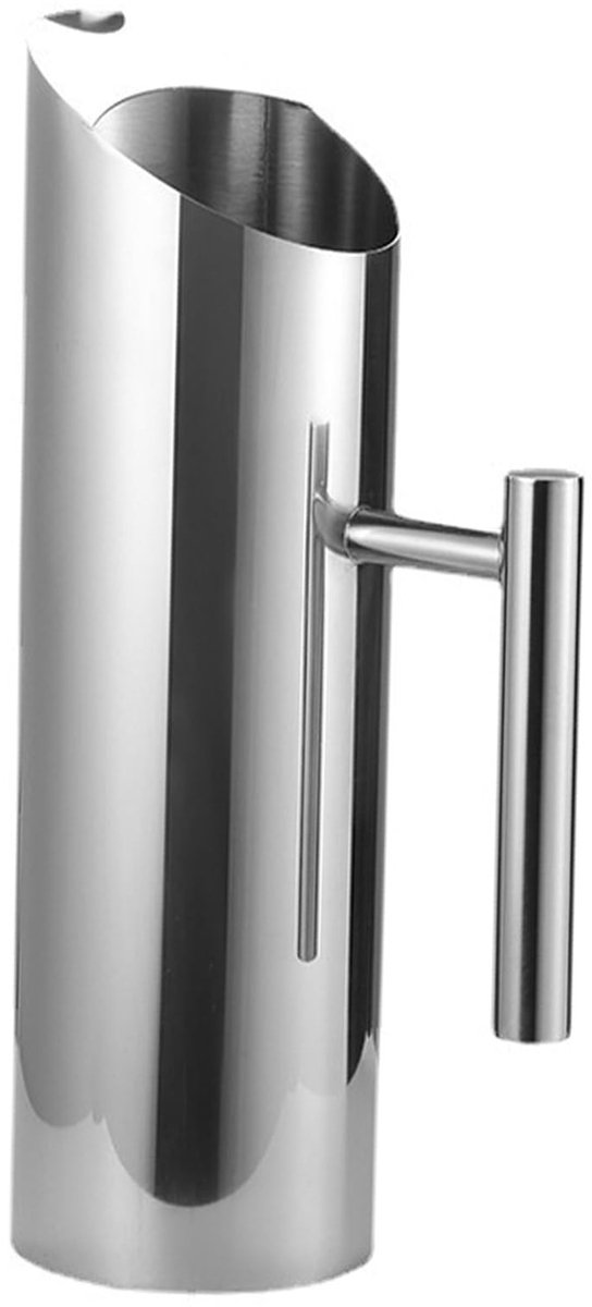 RVS watercontainer 1,5 liter - metalen karaf voor koude dranken - grote capaciteit
