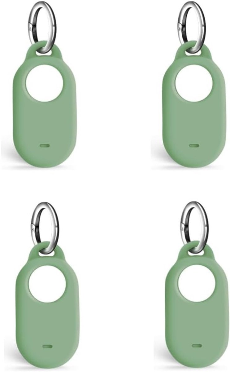 Siliconen Beschermhoes voor SmartTag 2 - 4-Pack, Schokbestendig, Krasbestendig en Makkelijk Toegankelijk in Groen