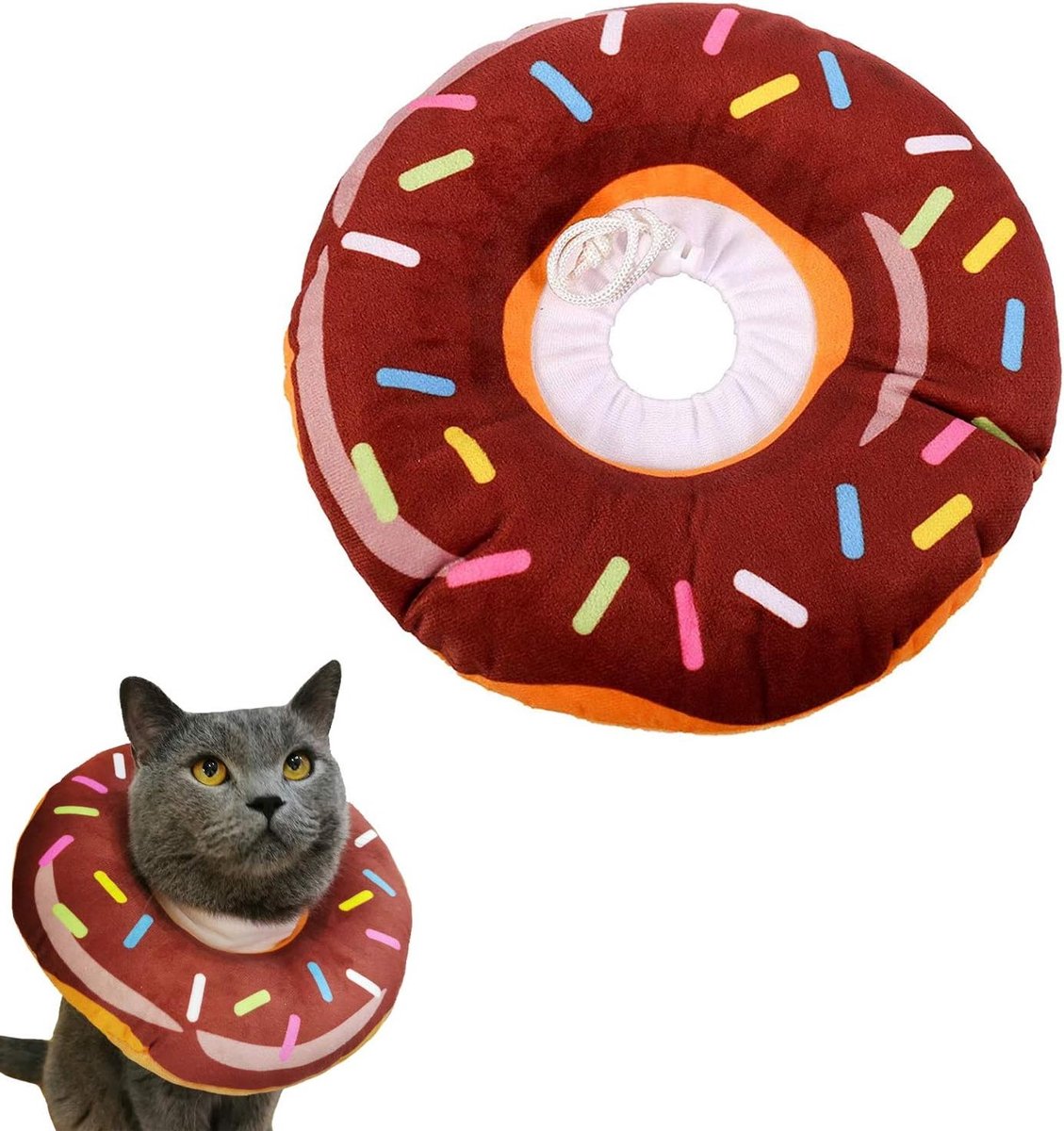 Verstelbare Herstelhalsband voor Katten - Beschermende Kraag tegen Bijten en Krabben, Comfortabele Kattencone