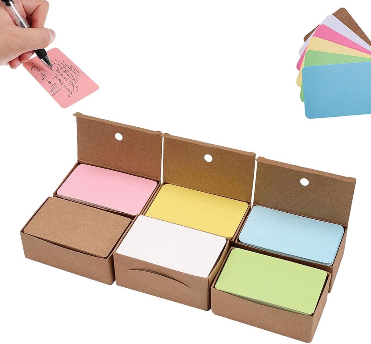 Set van 600 Lege Kleurrijke Kraft Papierkaarten voor Creatief Knutselen en DIY Projecten
