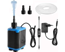 Dompelpomp voor aquarium en vijver, 800 l/u met 2 sproeiers, filterpomp en instelbare waterstroom, ideaal voor fontein en watercirculatie