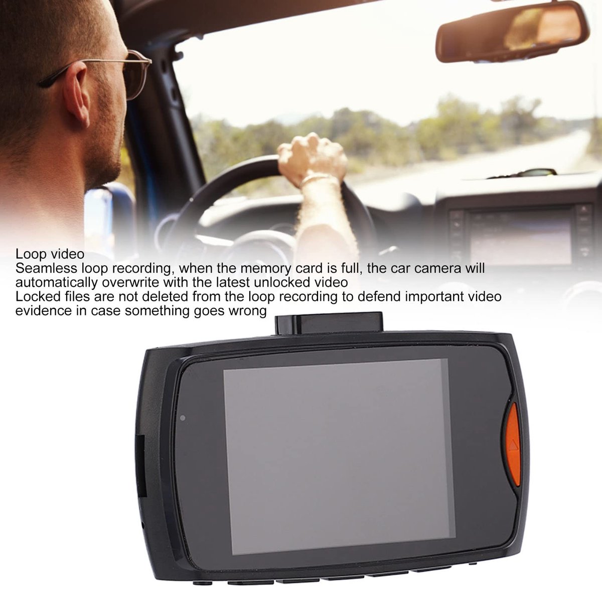 Auto Dashcam 1080P FHD Nachtzicht Autorecorder- Voor en Achter - 170 Graden Groothoek - Lusopname - Zwaartekrachtdetectie - Parkeermonitor . – foto 8