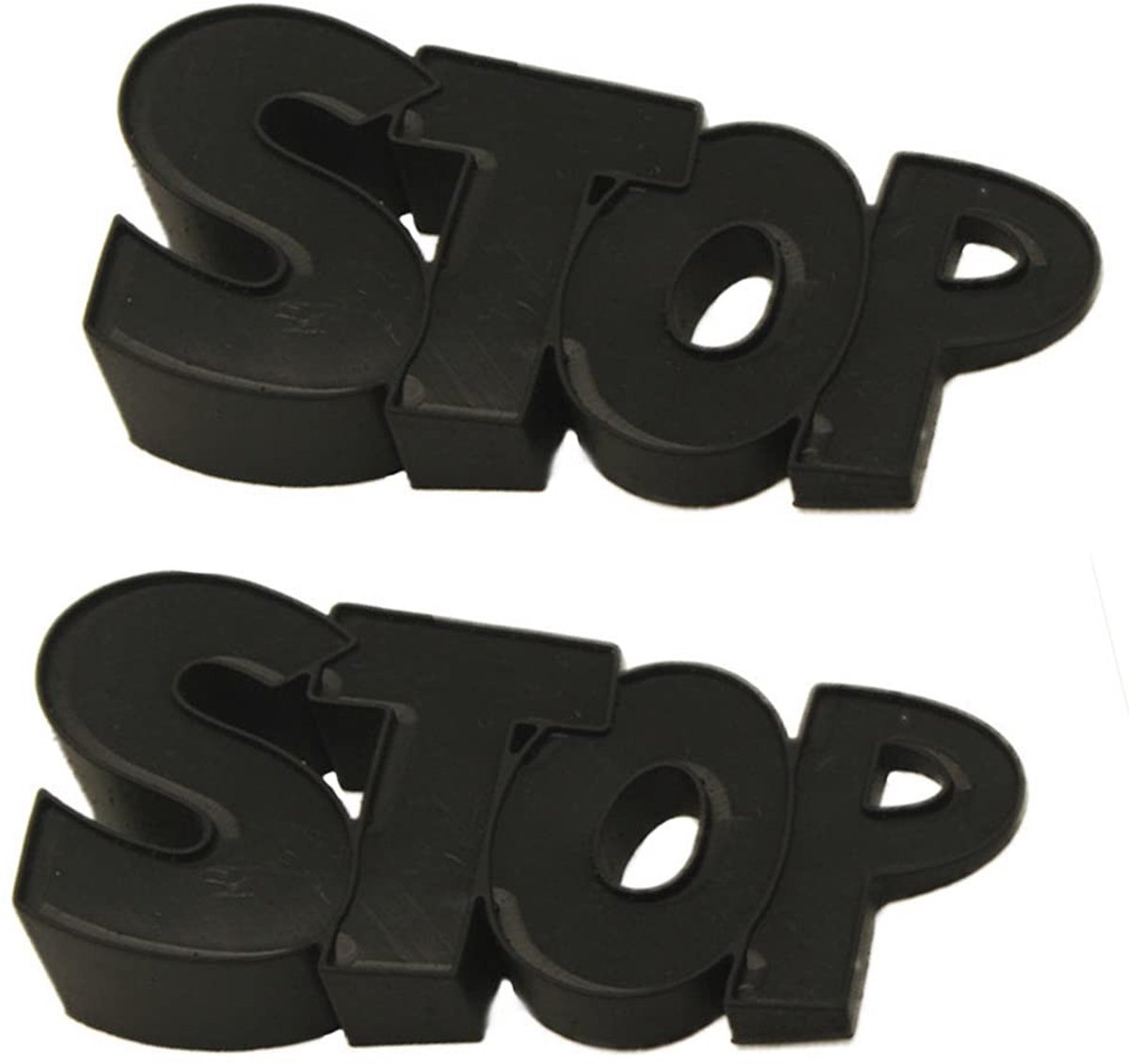 Allecto - Deurstopper - Decoratieve Deurstop - Antislip - Zwart - Rubber Deurstopper - Voor Thuis en Kantoor - 2 Pack