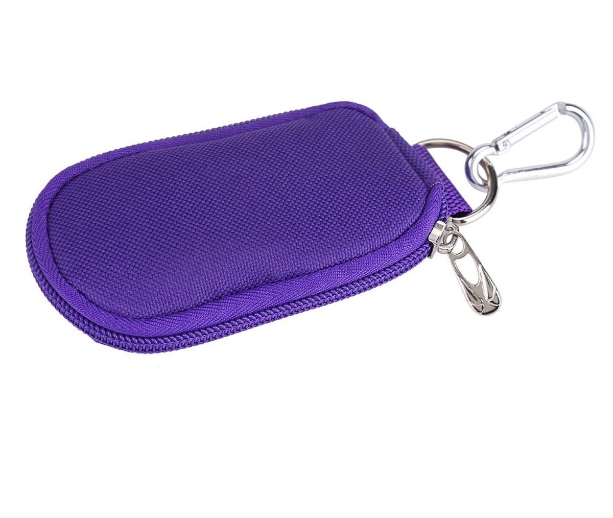 Allecto - Mini etherische olie draagtas - Opbergtas voor thuis en op reis - Violet - Handtas - 10-voudige olie - Perfect voor make-uptas