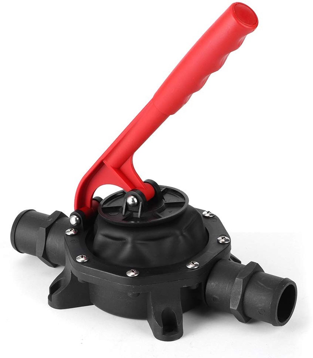 ONF3 - Handmatige Membraanpomp - 720GPH Afvalwateroverdrachtpomp - Compact en Zelfaanzuigend - Zwart - Handlenswaterpomp - Geschikt voor Bootjac...