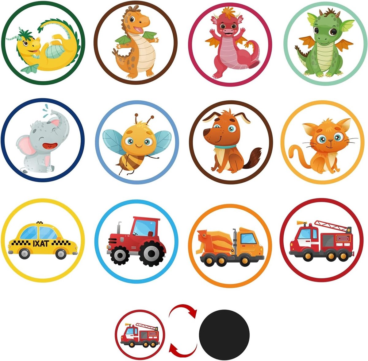 Kleurveranderende Potty Training Stickers - 24 Stuks Herbruikbare Stickers met 12 Patroons voor Jongens en Meisjes, Ideaal voor Zindelijkheidstraining en Speelse Motivatie