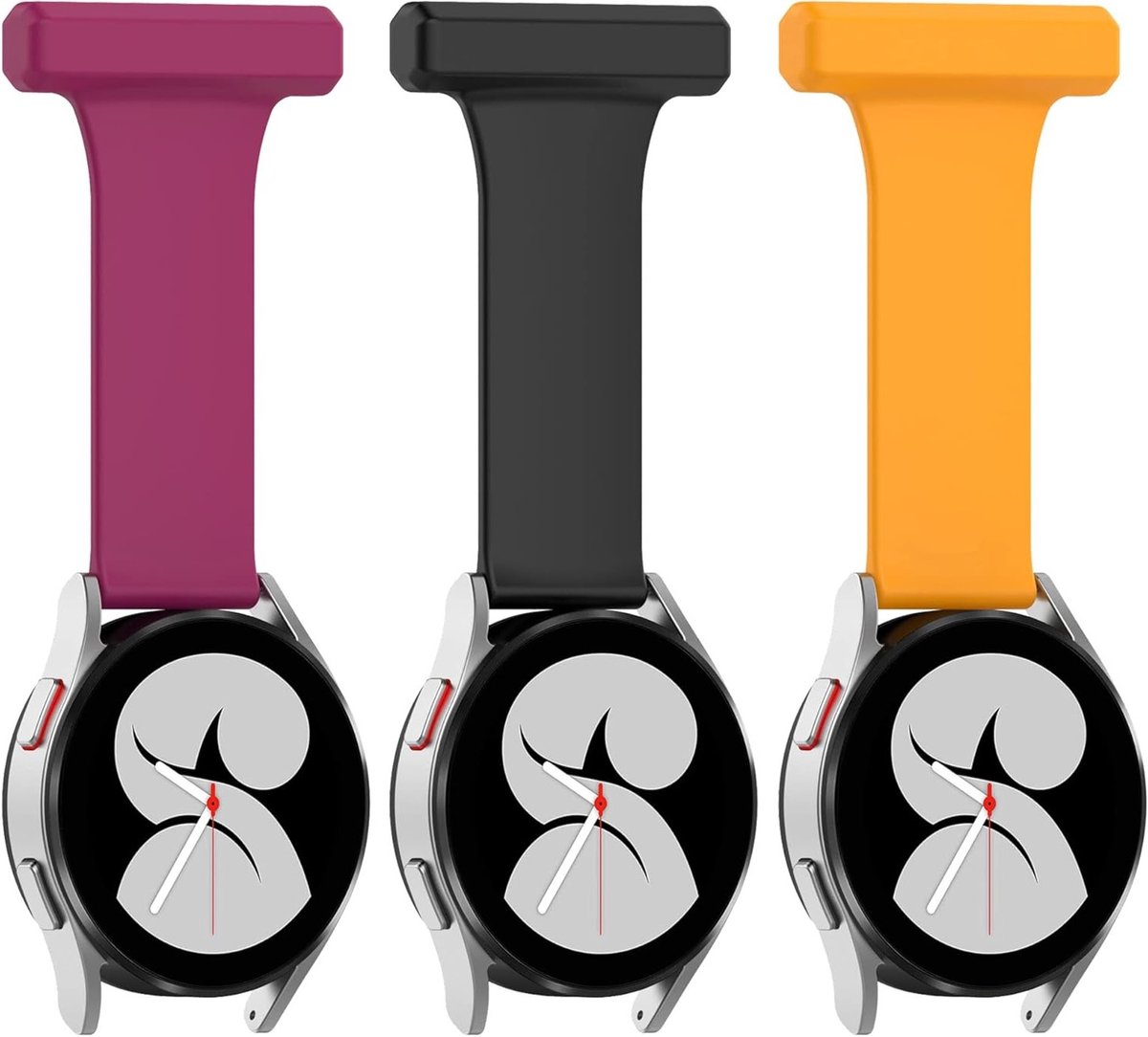Zachte siliconen horlogebroche met pin en vervangbare band voor smartwatch, geschikt voor diverse modellen zoals Galaxy Watch en Garmin Venu 20mm