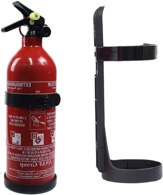Brandblusser ABC - Poederblusser - Veiligheid Vergroten - Manometer Inclusief - 1kg - Rood