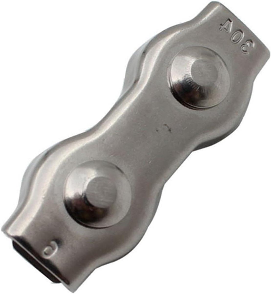 Kabelklemmen - Draadklemmen - Touwbevestiging - Roestvrij staal - 6mm - Zilver