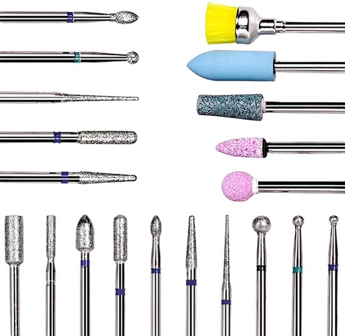Professionele nagelboor set met diamantbits voor manicure en pedicure