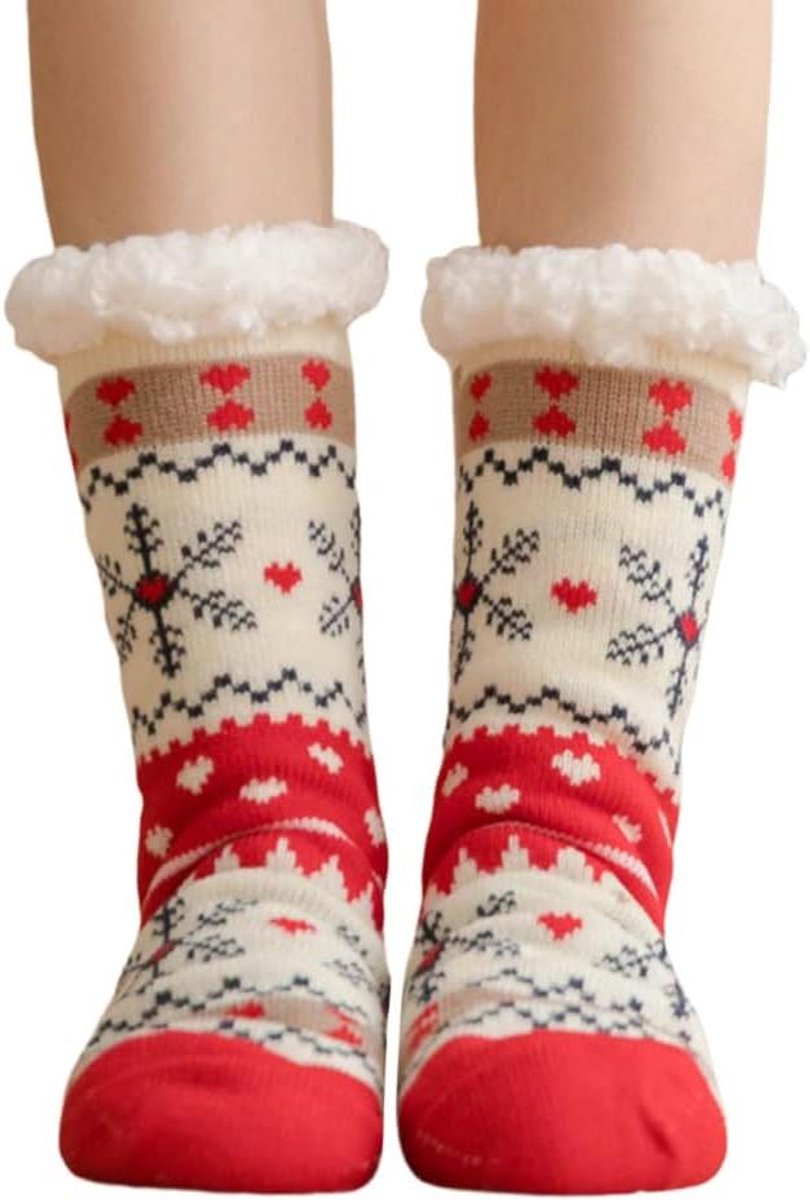 Warme Sokken - Pluche Pantoffels - Comfortabel Thuis - Antislip Zolen - One Size - Divers