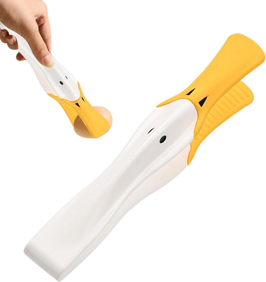 Kooktang Siliconen - Keukentang Gadget - Eten Serveren - Eendenbek ontwerp - 18 cm - Wit