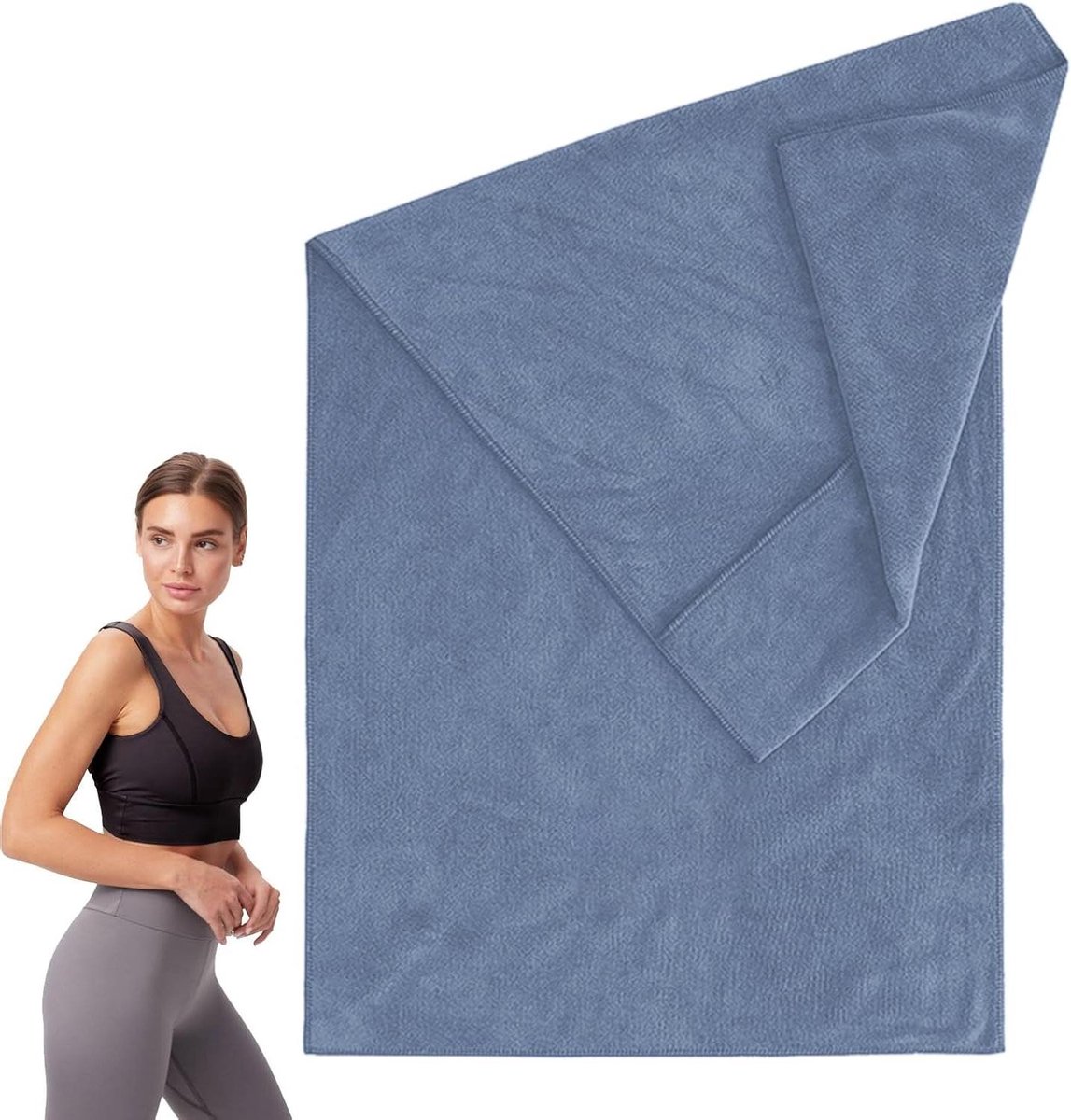 Microvezel Handdoek - Sneldrogende Doek - Fitness Training - Hoge Absorptie - 95x40 cm - Grijs