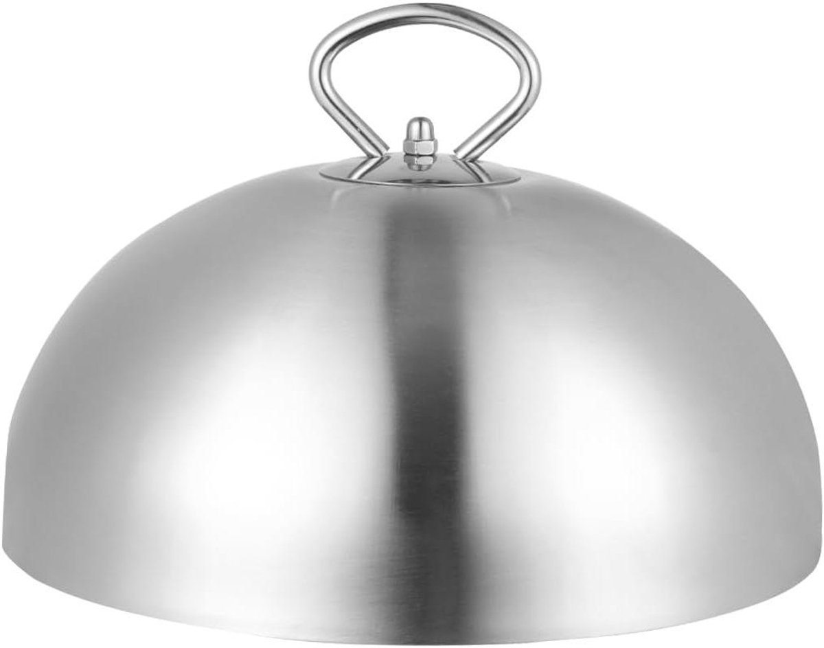 Eten bel - Steak deksel - Koken en serveren - Vaatwasserbestendig - Rond - Zilver