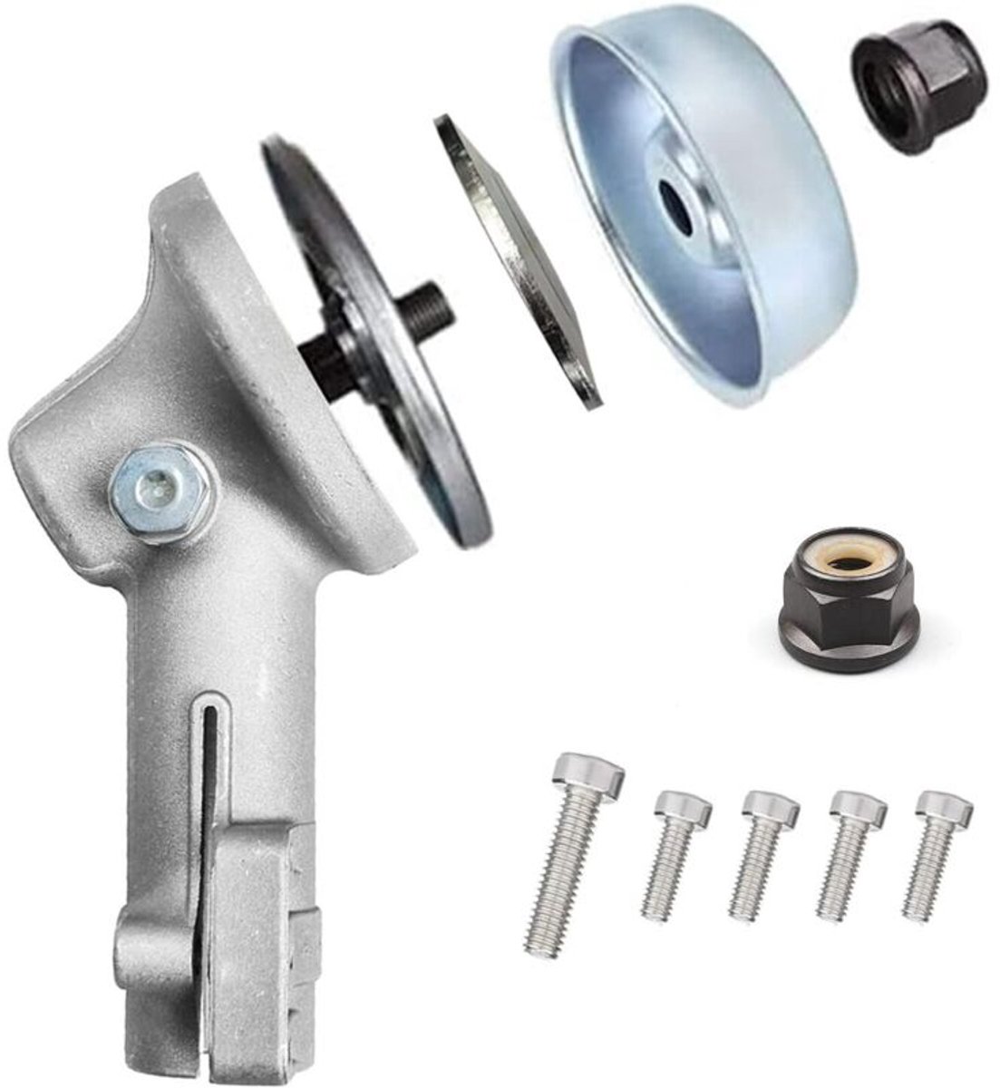 Tandwielkop geschikt voor bosmaaiers, 10 tanden, vierkante as van 25,4 mm, lichtgewicht en duurzaam aluminium,geschikt voor de modellen FS56, FS70, FS91, FS120 en FS250.