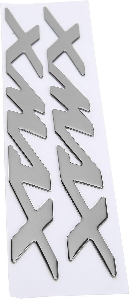 aladdien - Motorfiets Embleem Stickers - 3-Dimensionale Decals - Flexibel en Duurzaam - Zilver - Motor Badge Sticker - Geschikt voor X-MAX 125 250 4..