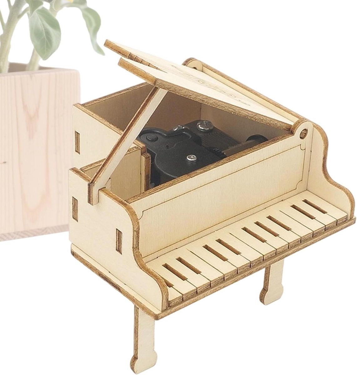Muziekset Zelf Maken - Doe-het-zelf Instrument - Creatief Bouwen - Houten Steekverbinding - 20 x 14 x 4 cm