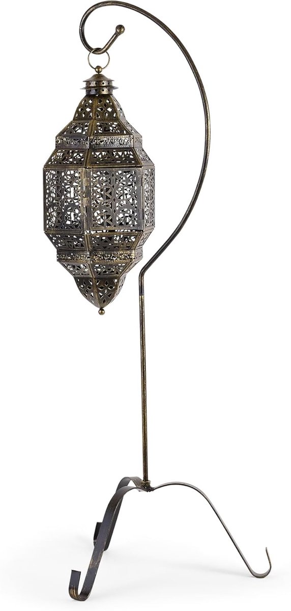 Decoratieve Lantaarn - Vloerlamp - Sfeerverlichting Buiten - Stevig IJzeren Frame - 105 cm