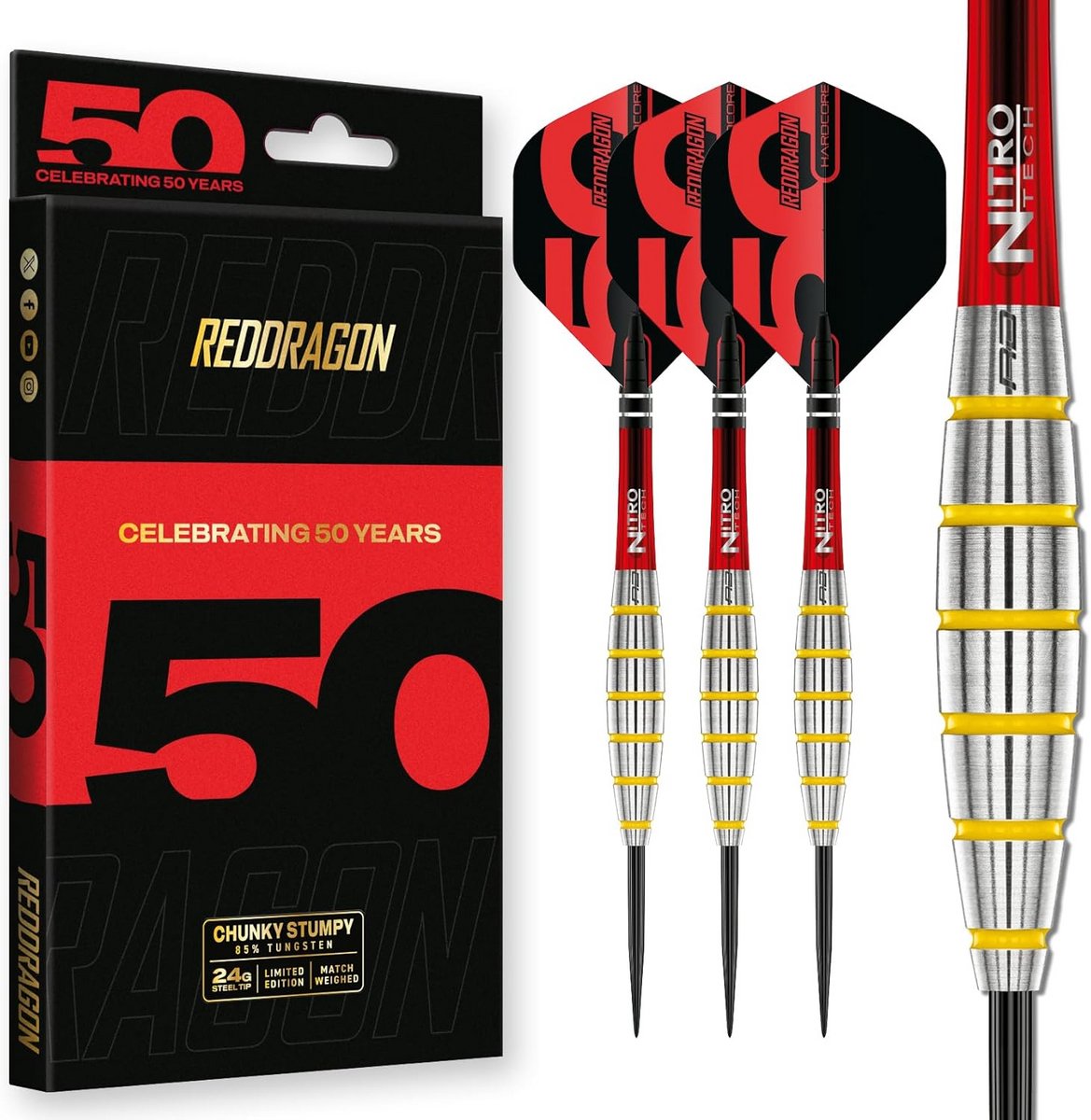 Tungsten Steeltip Dartpijlen Set - Professioneel & Klassiek Ontwerp - Verkrijgbaar in 24g en 28g