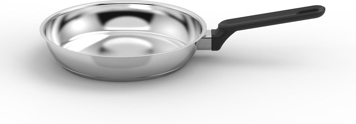 Koekenpan 22 cm RVS Geschikt voor Alle Warmtebronnen Inclusief Inductie