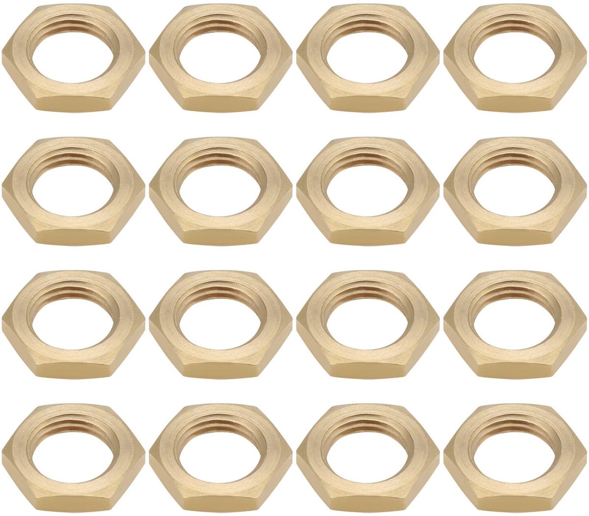 aladdien - Brass Hex Nut M10 x 1 mm - 30 Stuks - Voor lampen en fittingen - Kwaliteit - Meerdere toepassingen - Geschikt voor elektrische verbinding...