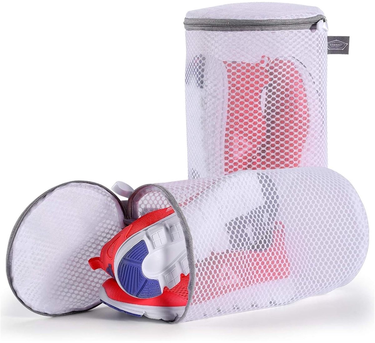 SPHProducts - Schoenen Waszakken - Sneaker Waszak - Automatische Rits - Groot Formaat - Mesh Waszak - Veilig Wassen van Sportschoenen - Pack van 2