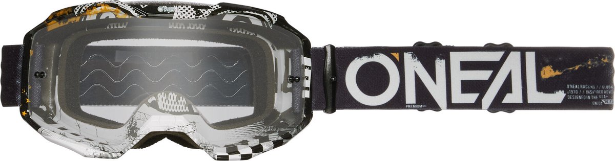 O'NEAL B-10 Attack Clear Zwart Wit Crossbril -