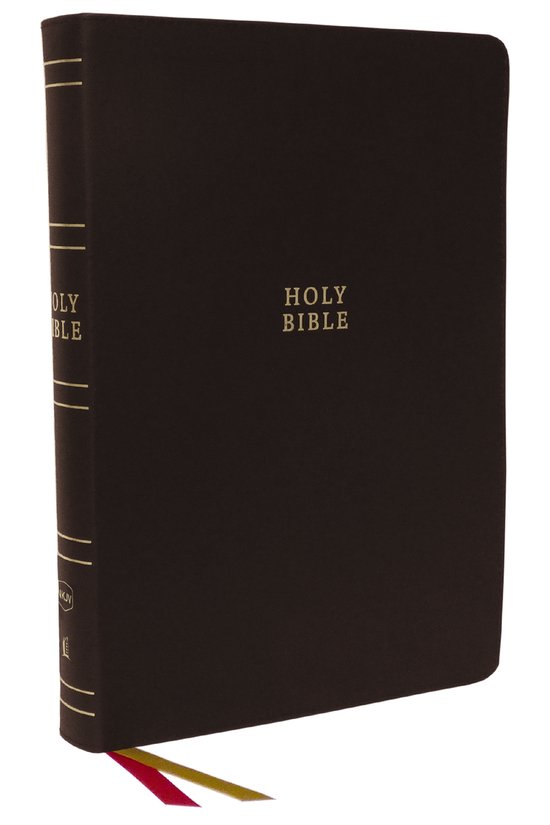 NKJV Holy Bible, Super Giant Print Reference Bible, Brown Bo ... - cover