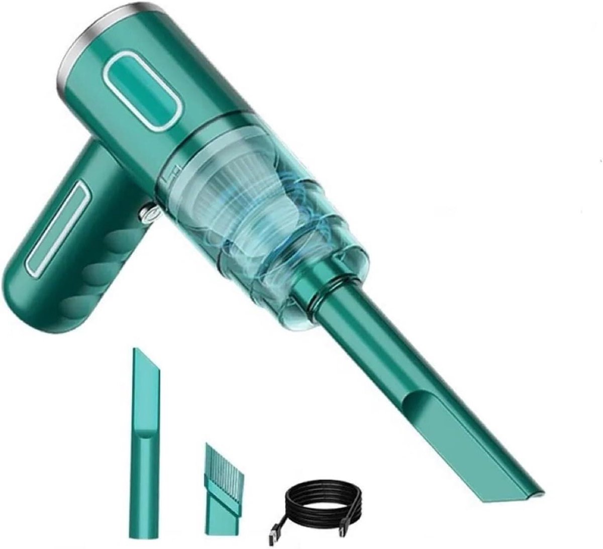 Draadloze Stofzuiger - Handstofzuiger Kruimeldief - Auto en Huis - Hoge Zuigkracht - 500ml Capaciteit - Groen