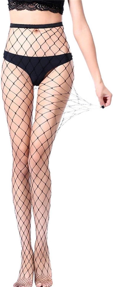 Dames Kousen - Lange Sokken - Mode Accessoire - Kant Detail - One Size - Zwart